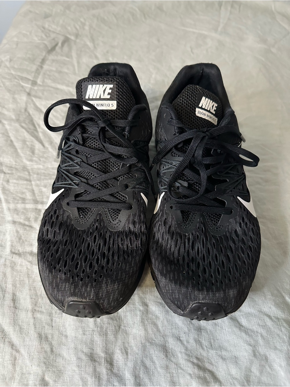 Women’s Nike Zoom Winflo 5 Black Anthracite Running Shoes Size 9